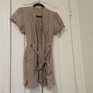 Neutral colored tie up top